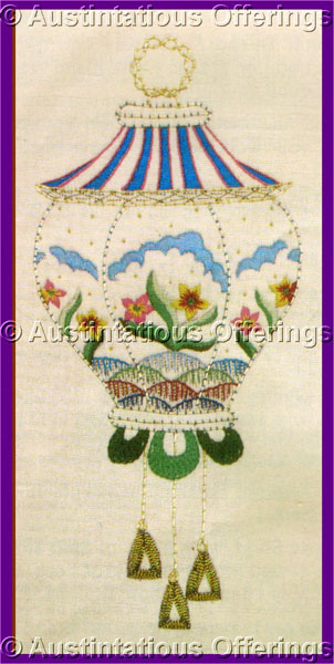 Rare Williams Silk Metal Embroidery Kit Nancy King Hoshi Lantern