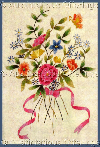 Rare Williams Pure Silk Embroidery Kit LeClair SpringWildflowers