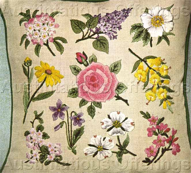 Rare Spoor Colonial Floral Sampler CrewelEmbroidery Kit Williams
