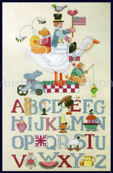 Rare Gillum American Alphabet Cross Stitch Sampler Kit
