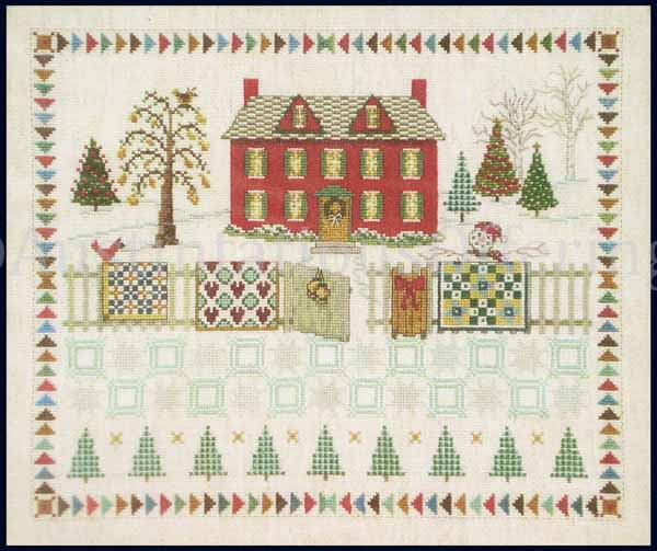 Rare Myers Victorian Christmas Quilt Show Cross Stitch Kit