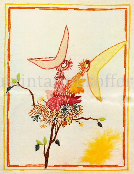 Birds Of A Feather Crewel Embroidery Kit Dino Kotopoulis Art Cri