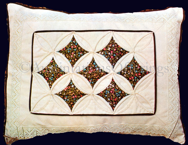 Rare Cathedral Window FolkArt Quilted Pillow Kit