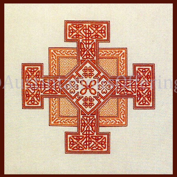 Inspirational MacGrogan Cross Stitch Kit Copper Celtic Cross