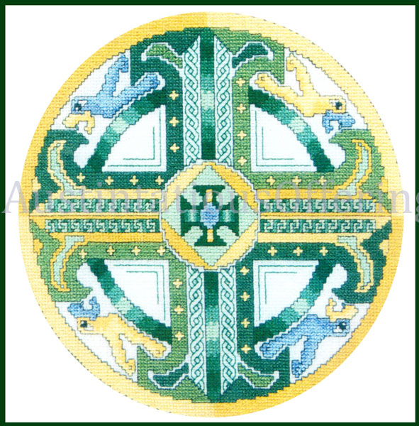Inspirational Vickery Cross Stitch Kit Emerald Celtic Cross