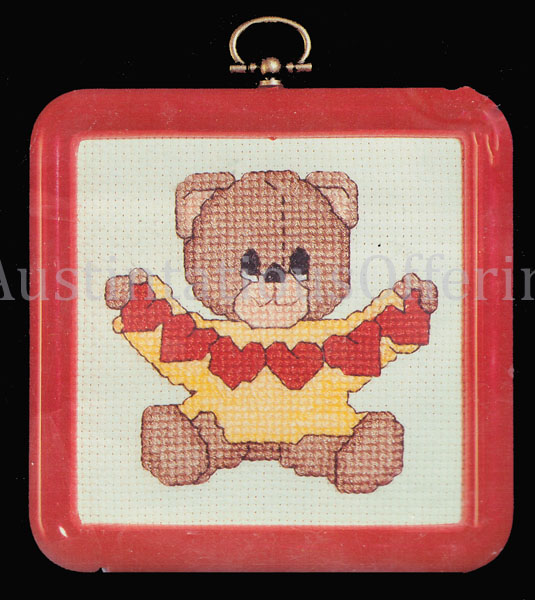 Dale Burdett Cheerful Teddy Bear in Frame Cross Stitch Kit