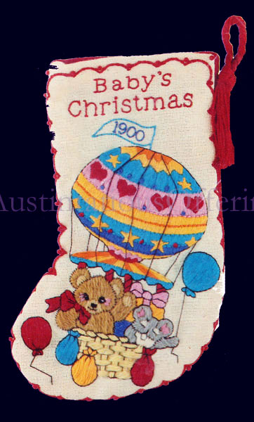 Rare Brakefield First Christmas Crewel Embroidery Stocking Kit