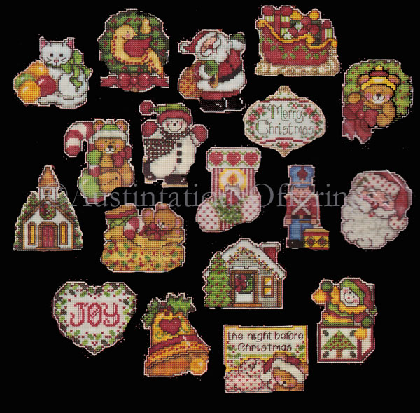 Rare Elliott FolkArt Christmas Friends CrossStitch Ornaments Kit