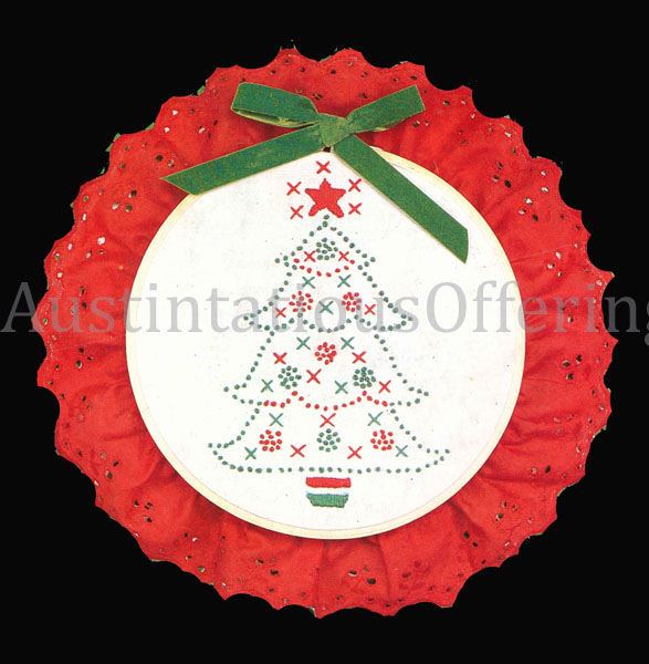 Rare Christmas Tree Candlewicking Embroidery Kit Suits Beginner