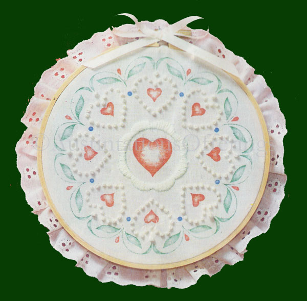 Rare Shafor Circle Of Love Candlewicking Crewel Embroidery Kit