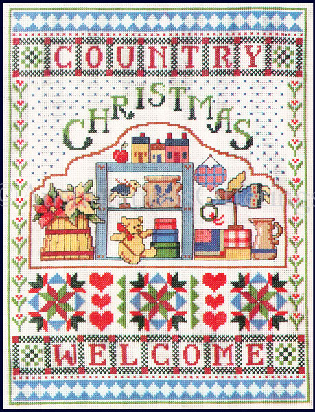 Rare Coleman Country Christmas Welcome Cross Stitch Kit