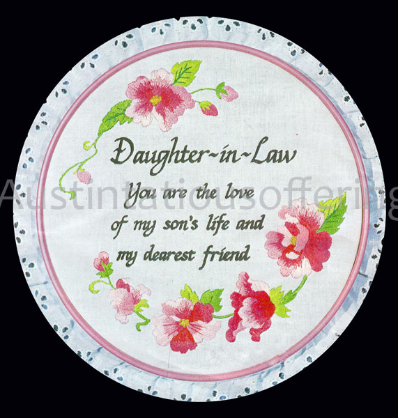 Rare Daughter In Law Dearest Friend Embroidery Sampler Kit