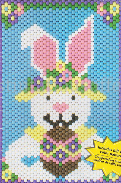 Pastel Easter Bunny Rabbit Beaded Banner Kit Peyote Beading