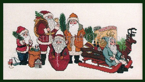 Rare Gallagher Folk Art Nostalgic Father Christmas II Cross Stitch Kit