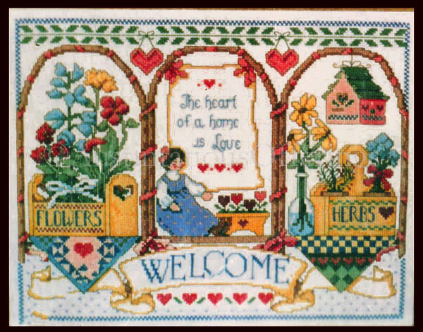 Coleman Country Garden Welcome CrossStitch  Kit Heart Of Home