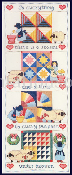 Rare Everything There Is A Purpose CrossStitch Sampler Kit Amish