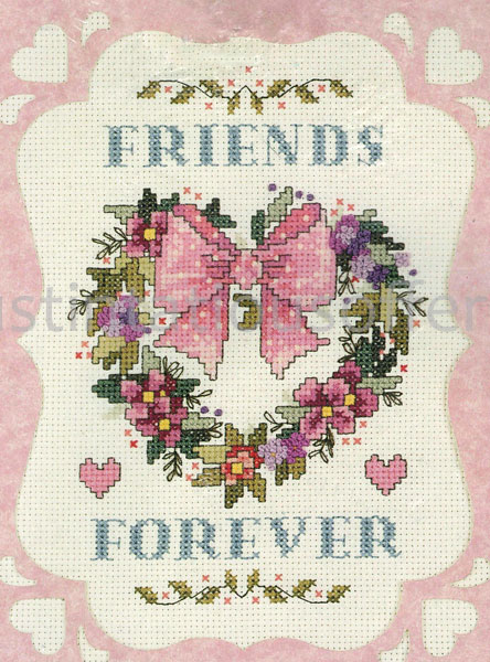 Charming Love Notes Bombard Friends Forever Cross Stitch Kit