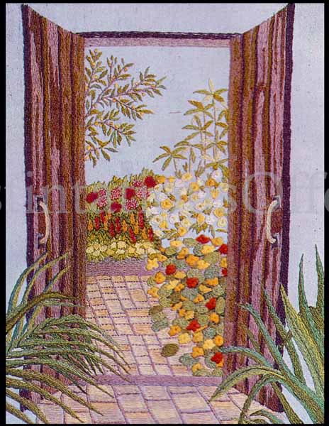 Rare Gosz Secret Garden Crewel Embroidery Kit Brick Walkway