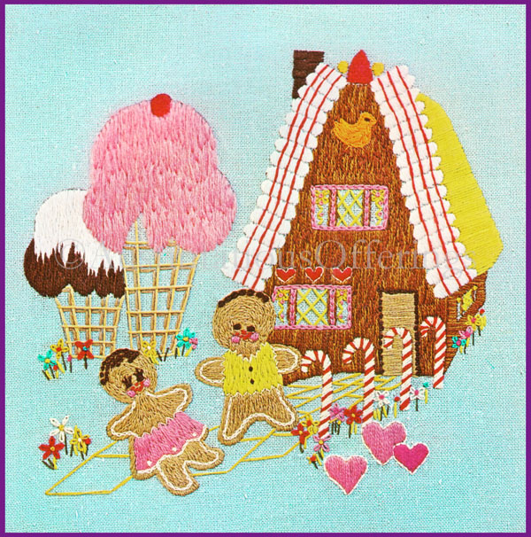 Rare McClean GingerBread House Crewel Embroidery Kit Candy Lane