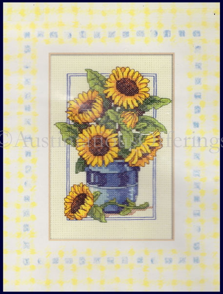 Rare J Bean Sunflower Vase CrossStitch Kit Weekend Summer Floral