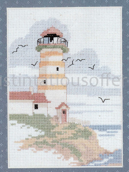 Rare Lighthouse Cross Stitch Kit Weekenders Oceanside View