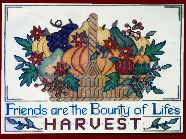 Rare Friends Harvest CrossStitch Sampler Kit Bounty of Life