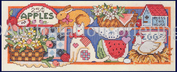 Rare Susan Winget Country Collectibles Stamped Cross Stitch Kit