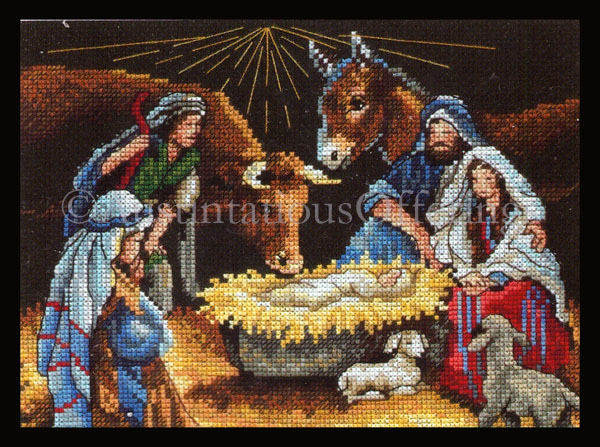 Rare Watson Nativity Cross Stitch Christmas Kit Holy Family