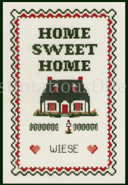 Patty Ann Home Sweet Home Stamped Cross Stitch Kit Picket Fence
