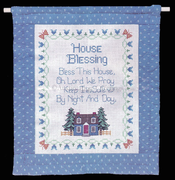 Rare House Blessing Counted Cross Stitch kit Wall Hanging