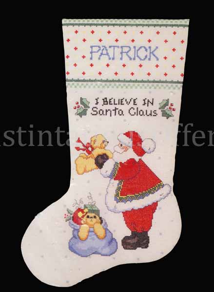 Rare Daisy Kingdom Santa Claus Believe CrossStitch Stocking Kit
