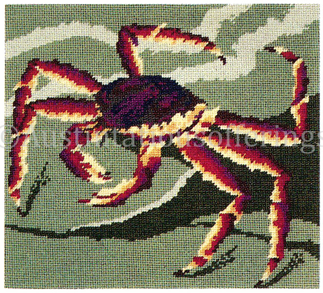 Alaskan Wildlife King Crab Cross Stitch Kit Sealife Portrait