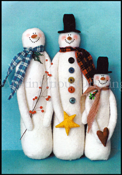 Chris Calloway Snowman Stuffed  Kit Pillow Dolls Beginner Winter Decor