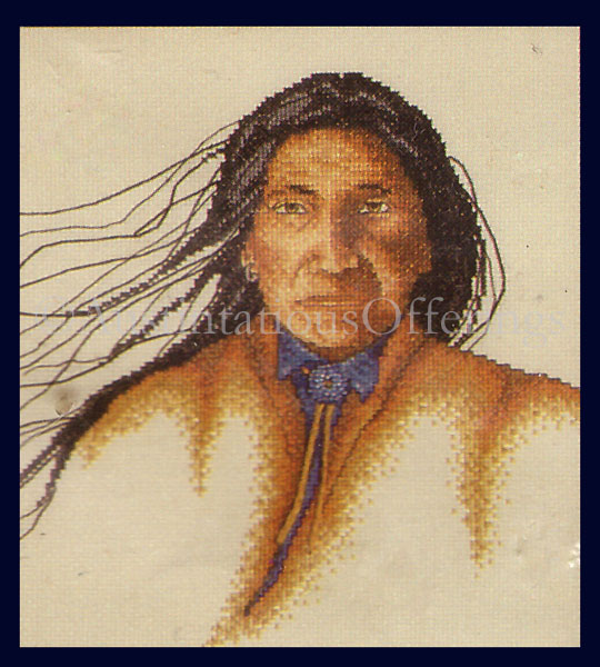 Rare Colburn Native American Cross Stitch Kit Many Winds Duo