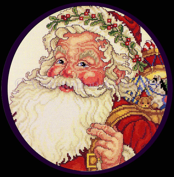 Rare Fraser Merry St Nick Cross Stitch Kit Santa Claus Portrait