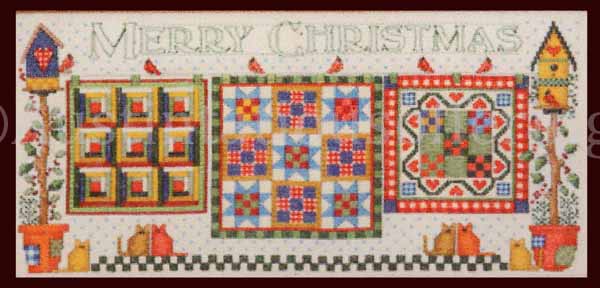 Rare Coleman Country Christmas Quilts Cross Stitch Kit