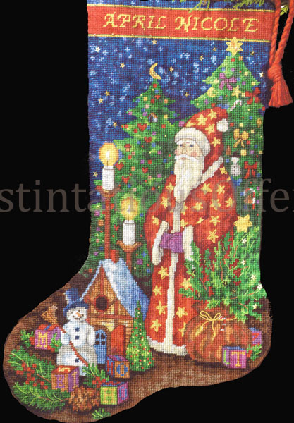 Rare Krajewski Merry St Nick Needlepoint Stocking Kit Christmas