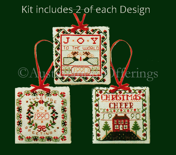 Rare Giampa Christmas Mini Samplers CrossStitch Kit Ornaments