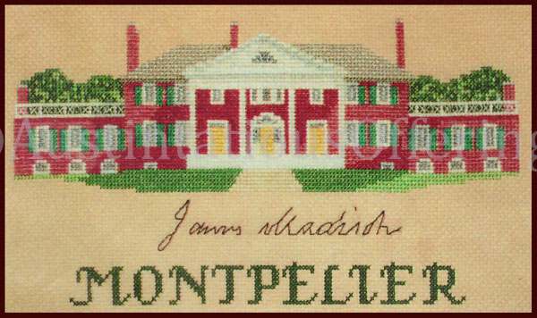 Rare Madison Montpelier Mansion CrossStitch SamplerKit President