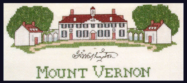 Rare Historic Mount Vernon Cross Stitch Sampler Kit