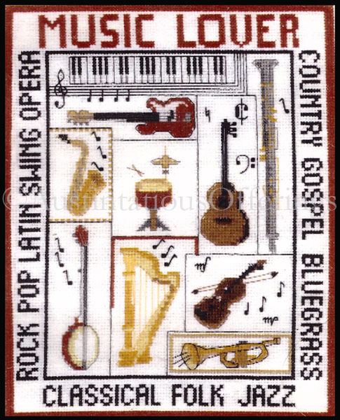 Rare Music Enthusiast CrossStitch Musician Sampler Kit
