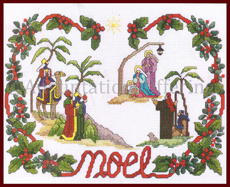 Rare EleanorEngel Noel Nativity Cross Stitch Kit Birth of Christ