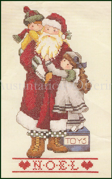 Rare Lynne Santa Claus Cross Stitch Kit Childhood Christmas Noel