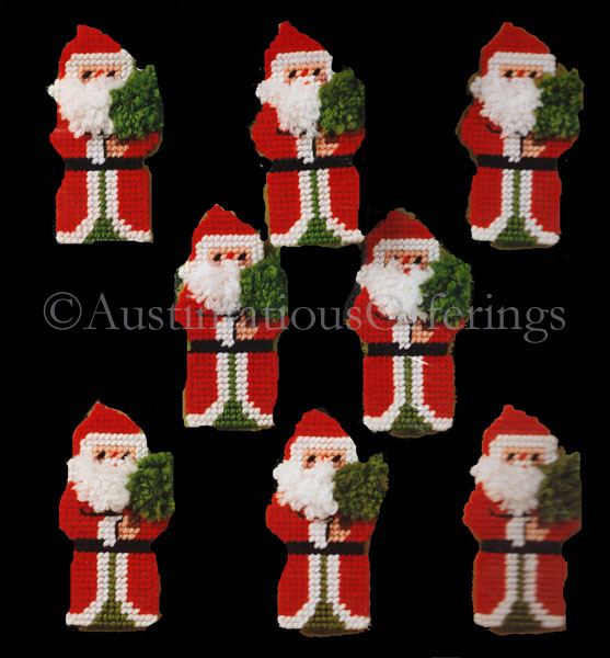 Rare Santa Claus Christmas Ornaments Needlepoint Kit