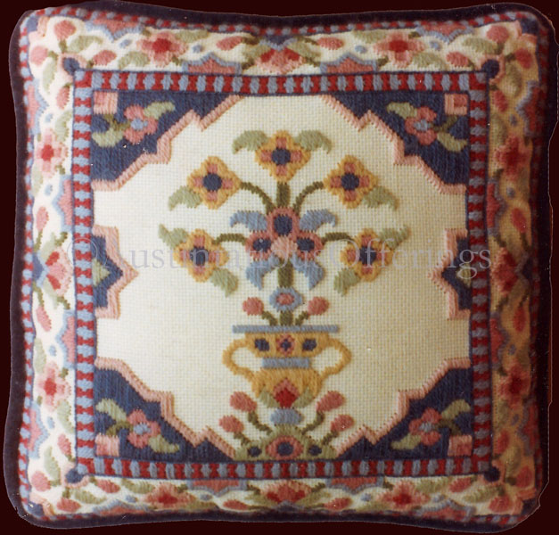Rare Benson Persian Floral Counted Longstitch Pillow Kit