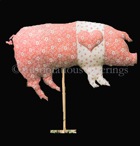 Rare Petaluma Pig Doll Kit Hand or Machine Embroidery Beginners