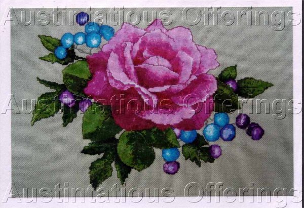 Porcelain Berries Cross Stitch Chart Silver Lining