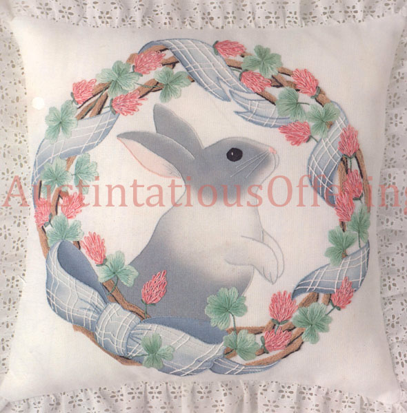 FrenchCountry Bunny Crewel Embroidery Kit Suitable for Beginners