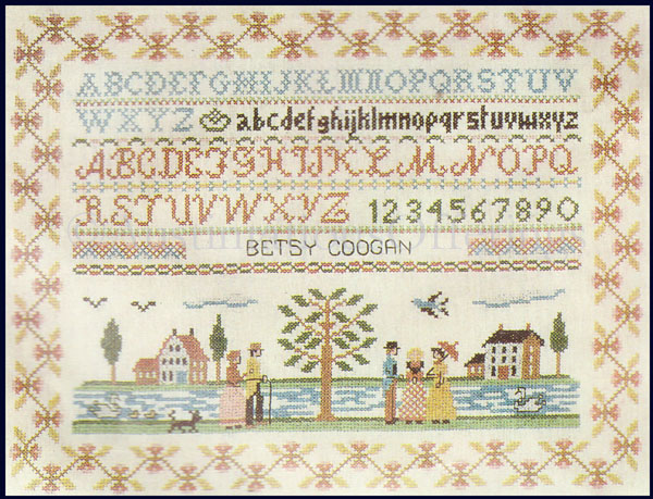 Rare Coogan Stamped Cross Stitch Sampler Kit Riverside Homes
