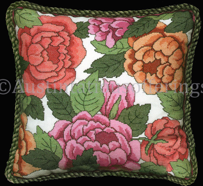 Alice Peterson Summer Roses Floral Cross Stitch Kit